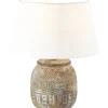 Brilliant Tischlampe Amadora Weiß-Braun