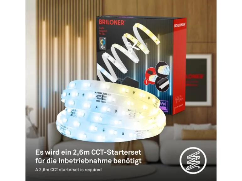 Briloner LED Band Pimp your Panel Starter-Set Dimmbar CCT 2,6 m