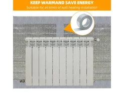CCLIFE Isolierfolie Thermofolie Aluminisierte Dämmfolie Alu Luftpolsterfolie Heizkörper Reflexionsfolie für Dächer Fenster Rohre Böden