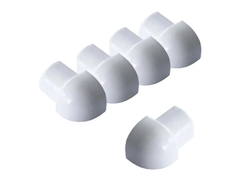 Dalsys Außeneck Fliesenschiene Viertelkreis 5x 10mm Aluminium Weiß