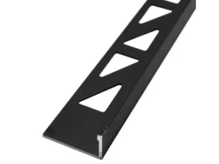 Dalsys Fliesenschiene Aluminium 2,5m x 10mm Winkelprofil Schwarz