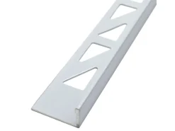 Dalsys Fliesenschiene Aluminium 2,5m x 10mm Winkelprofil Weiß