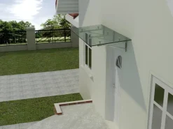 Dein Bau Projekt Glasvordach Elbrus Klarglas VS-Glas 200 x 90 cm
