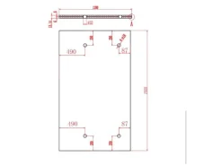 Dein Bau Projekt Glasvordach Model Schwert Milchglas VS-Glas 200 x 120 cm