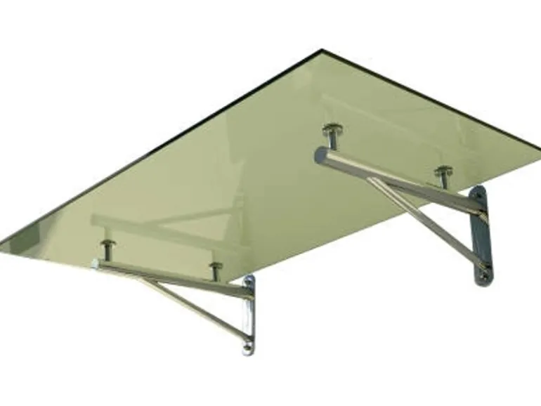Dein Bau Projekt Glasvordach Elbrus Klarglas VS-Glas 150 x 90 cm