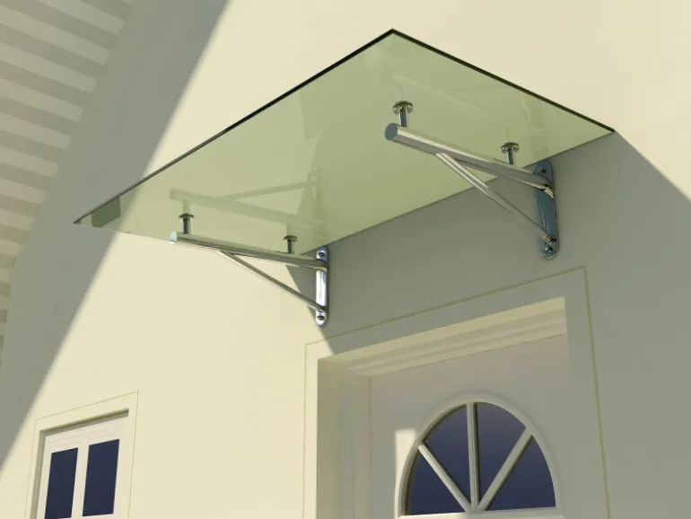Dein Bau Projekt Glasvordach Elbrus Klarglas VS-Glas 150 x 90 cm