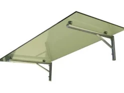 Dein Bau Projekt Glasvordach Elbrus Milchglas VS-Glas 250 x 90 cm