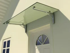 Dein Bau Projekt Glasvordach Elbrus Milchglas VS-Glas 250 x 90 cm