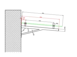 Dein Bau Projekt Glasvordach Elbrus Grauglas VS-Glas 150 x 90 cm
