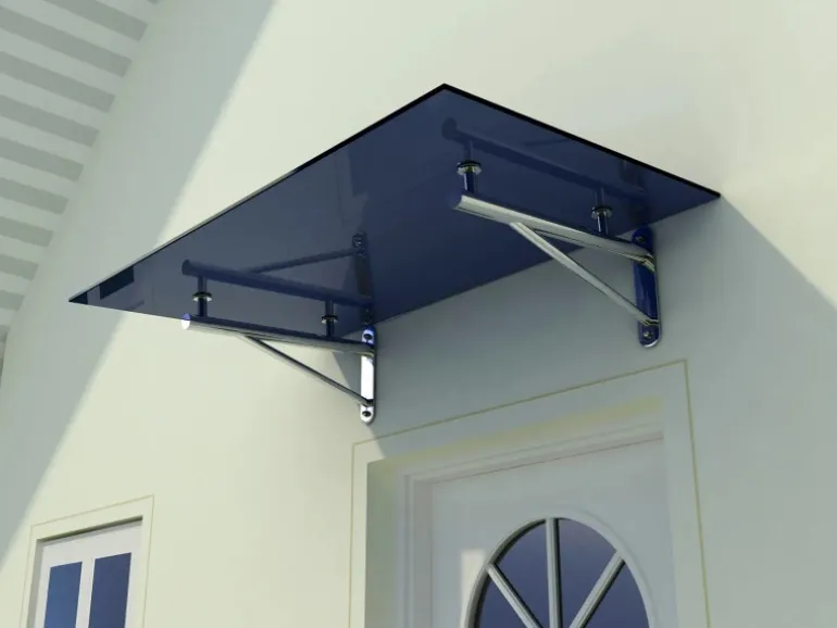 Dein Bau Projekt Glasvordach Elbrus Grauglas VS-Glas 250 x 90 cm