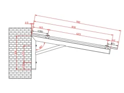 Dein Bau Projekt Glasvordach Elbrus Grauglas VS-Glas 200 x 120 cm