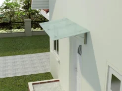 Dein Bau Projekt Glasvordach Elbrus Grauglas VS-Glas 200 x 120 cm
