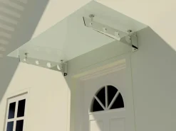 Dein Bau Projekt Glasvordach Model Schwert Milchglas VS-Glas 250 x 120 cm