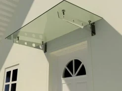 Dein Bau Projekt Glasvordach Elbrus Grauglas VS-Glas 150 x 120 cm