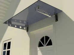 Dein Bau Projekt Glasvordach Model Schwert Grauglas VS-Glas 200 x 120 cm