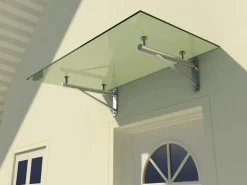 Dein Bau Projekt Glasvordach Elbrus Klarglas VS-Glas 250 x 90 cm