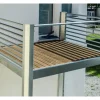 Designbalkon Standard 288x236x290cm BPC-Boden in Anthrazit mit Lamellengeländer