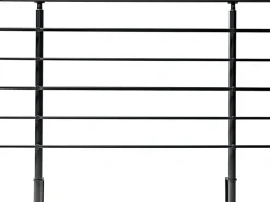Dieda Geländerset Aluminium Anthrazit waagerechte Rundstäbe 120 cm x 150 cm