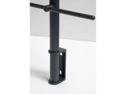 Dieda Geländerset Aluminium Anthrazit waagerechte Rundstäbe 120 cm x 150 cm