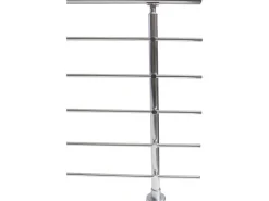 Dieda Geländerset Aluminium Eloxiert waagerechte Rundstäbe 100 cm x 150 cm