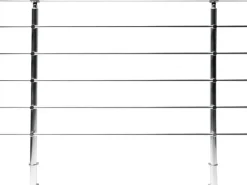 Dieda Geländerset Aluminium Eloxiert waagerechte Rundstäbe 120 cm x 150 cm