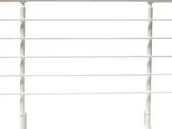 Dieda Geländerset Aluminium Weiß waagerechte Rundstäbe 120 cm x 150 cm