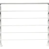 Dieda Geländerset Aluminium Weiß waagerechte Rundstäbe 100 cm x 150 cm