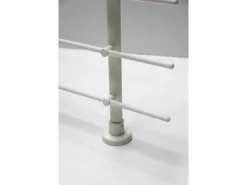 Dieda Geländerset Aluminium Weiß waagerechte Rundstäbe 100 cm x 150 cm