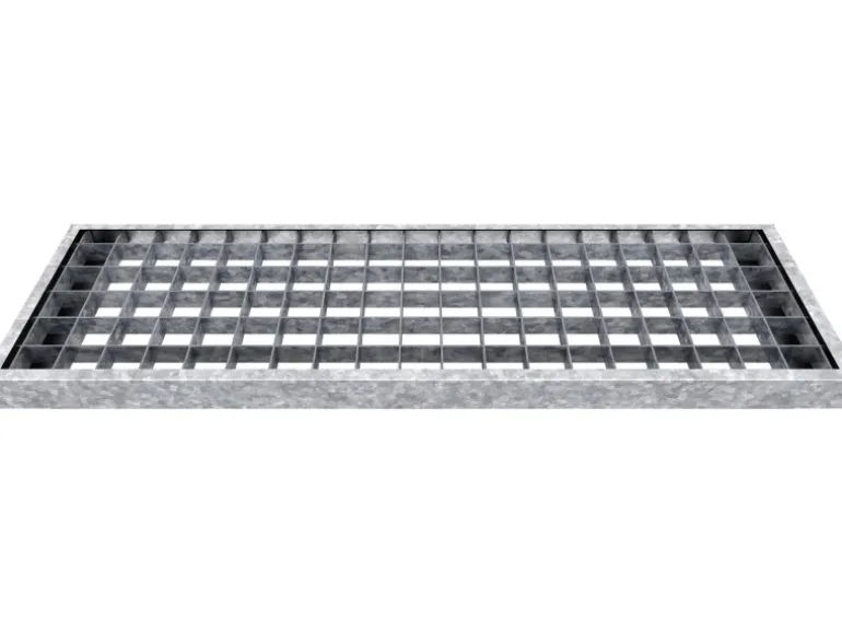 Dolle Außentreppe Gardentop 10 Gitterroststufen 80 cm + Alu-Geländer