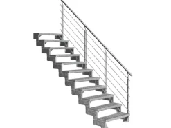 Dolle Außentreppe Gardentop 11 Gitterroststufen 100 cm + Prova-Geländer