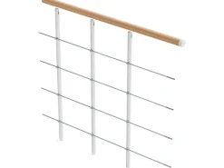 Dolle Brüstungsgeländer Boston Ergänzungsset 100 cm Weiß Handlauf Buche FSC®