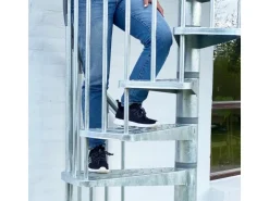 DOLLE Außenspindeltreppe Gardenspin mit Metallstufen Ø 125 cm Höhe bis 282