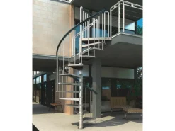 DOLLE Außenspindeltreppe Gardenspin mit Metallstufen Ø 155 cm Höhe bis 282 cm
