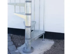 DOLLE Außenspindeltreppe Gardenspin mit Metallstufen Ø 155 cm Höhe bis 282 cm
