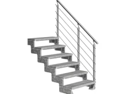 Dolle Außentreppe Gardentop 6 Gitterroststufen 80 cm inkl. Geländer