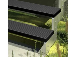 Dolle Außentreppe Gardentop 14 Trimax-Stufen 80 cm Anthrazit + Prova-Geländer