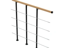 Dolle Brüstungsgeländer Boston Ergänzungsset 100 cm Anthrazit Handl. Buche FSC®