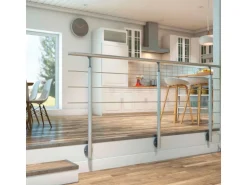 Dolle Geländer-Komplettset 150 cm Wandmontage Aluminium