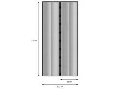 ECD Germany Fliegengitter Tür Insektenschutz Schwarz 100 x 210 cm Klebmontage