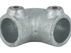 Eckstück 90° Silber verzinkt für Stahlrohr Ø 2,7 cm