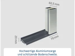 EcoStar Haustür Isopro IP 010 Anthrazitmetallic 110 cm x 210 cm DIN L