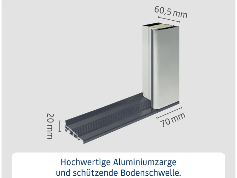 EcoStar Haustür Isopro IP 010 Anthrazitmetallic 110 cm x 210 cm DIN L
