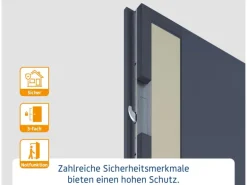 EcoStar Haustür Isopro IP 010 Anthrazitmetallic 110 cm x 210 cm DIN R