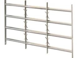 Fenstergitter Amsterdam Ausziehbar Blau Verzinkt 600 mm x 500-650 mm