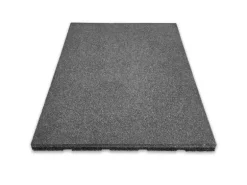 Floordirekt Fallschutzmatte Elastikmatte Fallschutzplatte mit Drainage 50 x 50 x 4 cm Grau