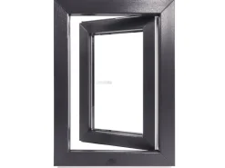 Framelux Kunststofffenster Proline Anthrazit 2-Fach Verglasung 500 x 1200 mm Rechtsanschlag