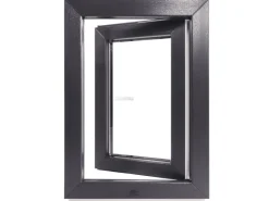 Framelux Kunststofffenster Proline Anthrazit 3-Fach Verglasung 600 x 900 mm Rechtsanschlag