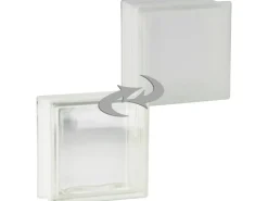 Fuchs Glasstein Vollsicht 19 cm x 19 cm x 8 cm 2-seitig satiniert