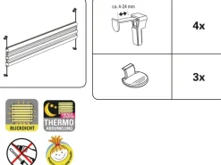 Gardinia Easy Fix Plissee Tag und Nacht Weiß 60 cm x 130 cm