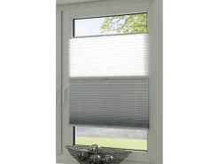 Gardinia Easy Fix Plissee Tag und Nacht Weiß 60 cm x 130 cm